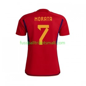 Fußballtrikots Spanien MORATA 7 FIFA WM 2022 Kurzarm Heimtrikotsatz kaufen